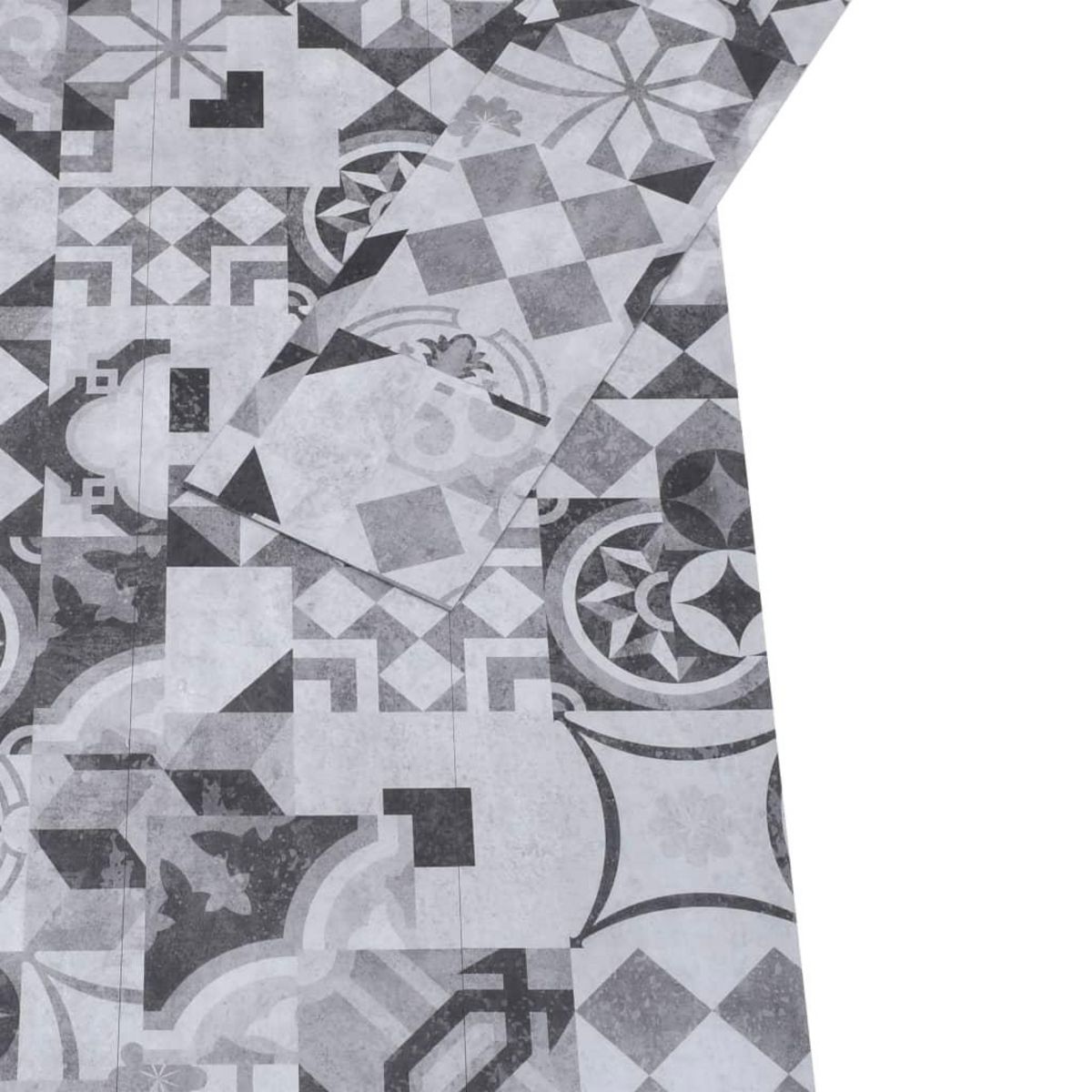 VIDAXL Planches de plancher PVC Non auto-adhesif 5,26 m^22mm Motif gris