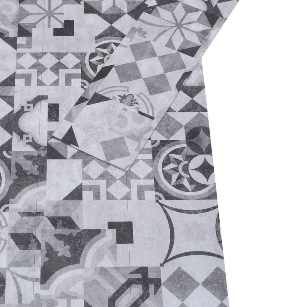 VIDAXL Planches de plancher PVC Non auto-adhesif 5,26 m^22mm Motif gris