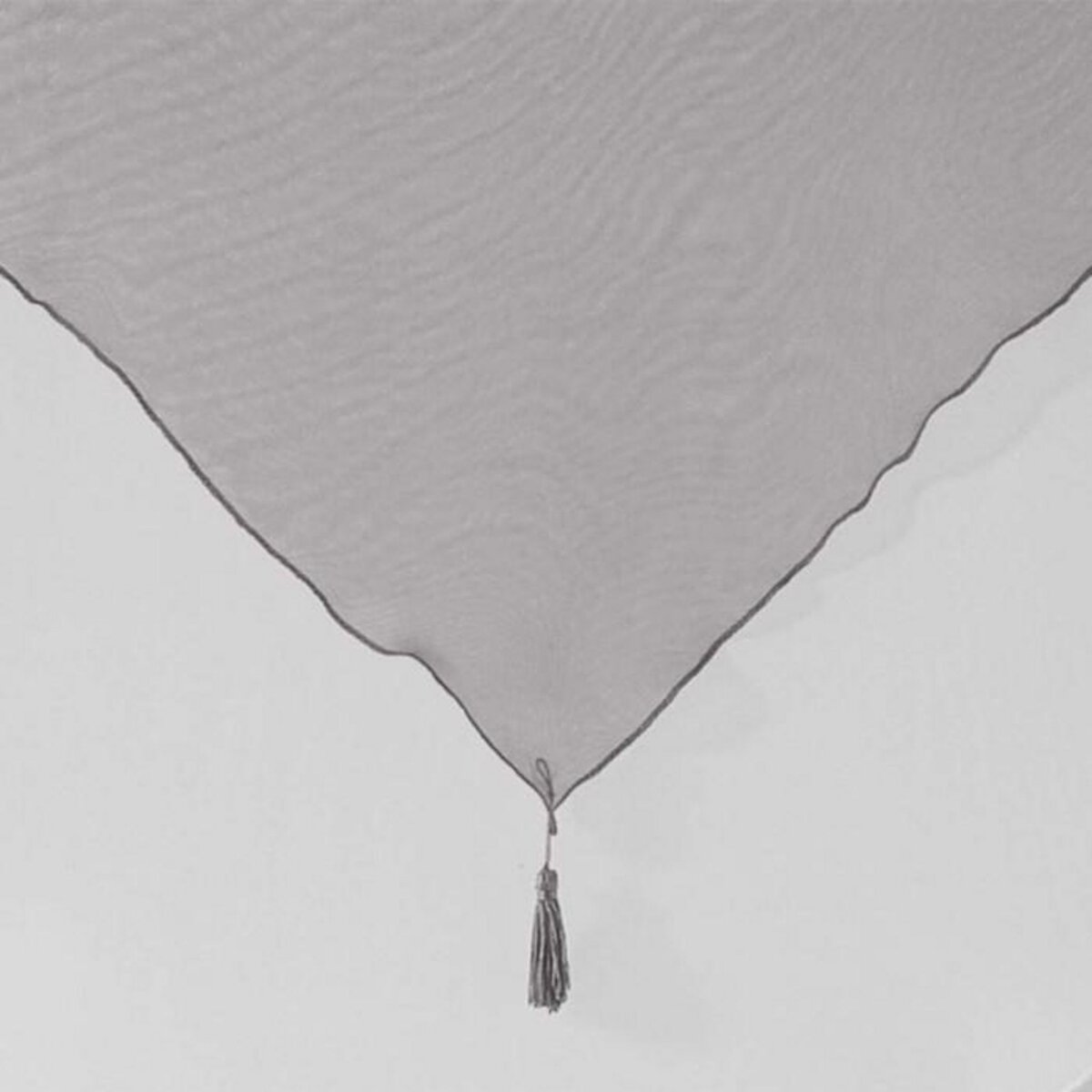 Paris Prix Paire de Voilages  Duo  60x160cm Blanc & Gris