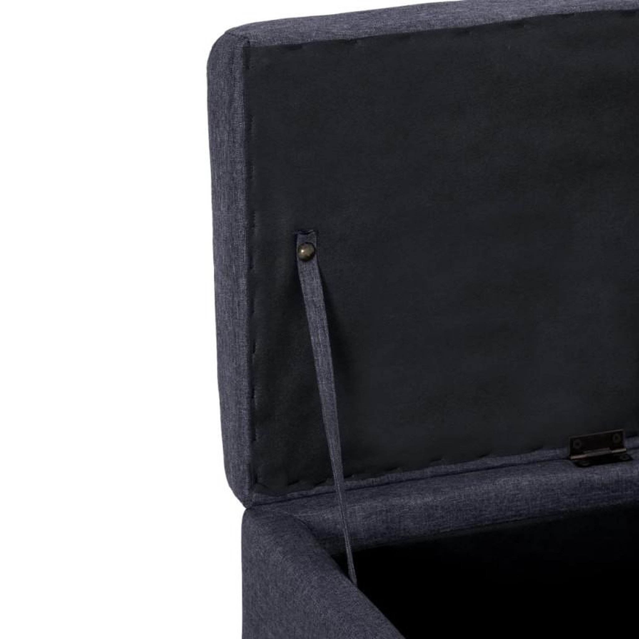 Voir la diapositive 6 : VIDAXL Banc avec compartiment de rangement 116 cm Gris foncé Polyester