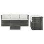 Voir la diapositive 3 : VIDAXL Salon palette de jardin 6 pcs avec coussins Bois de pin massif