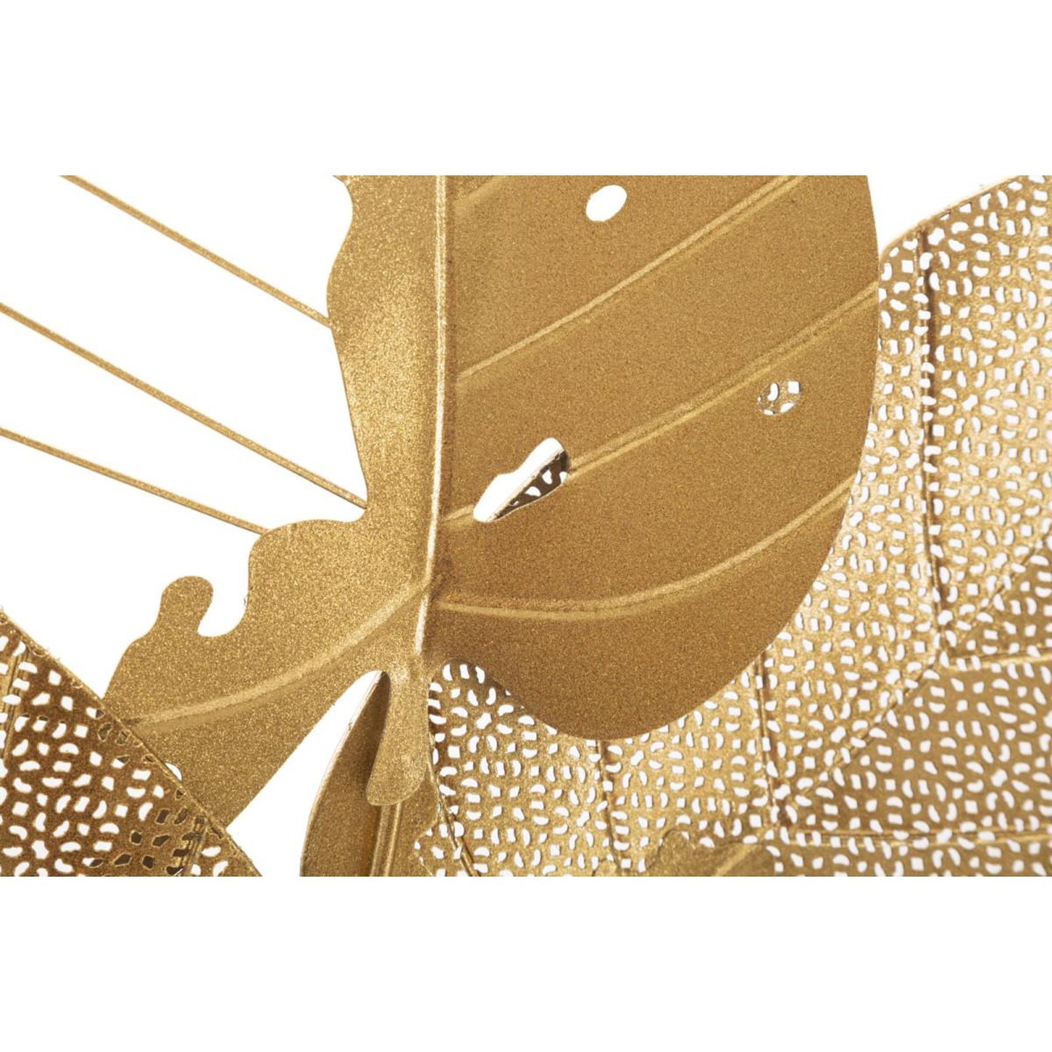 Voir la diapositive 3 : Paris Prix Décoration murale en métal  autumn leaf  84cm or