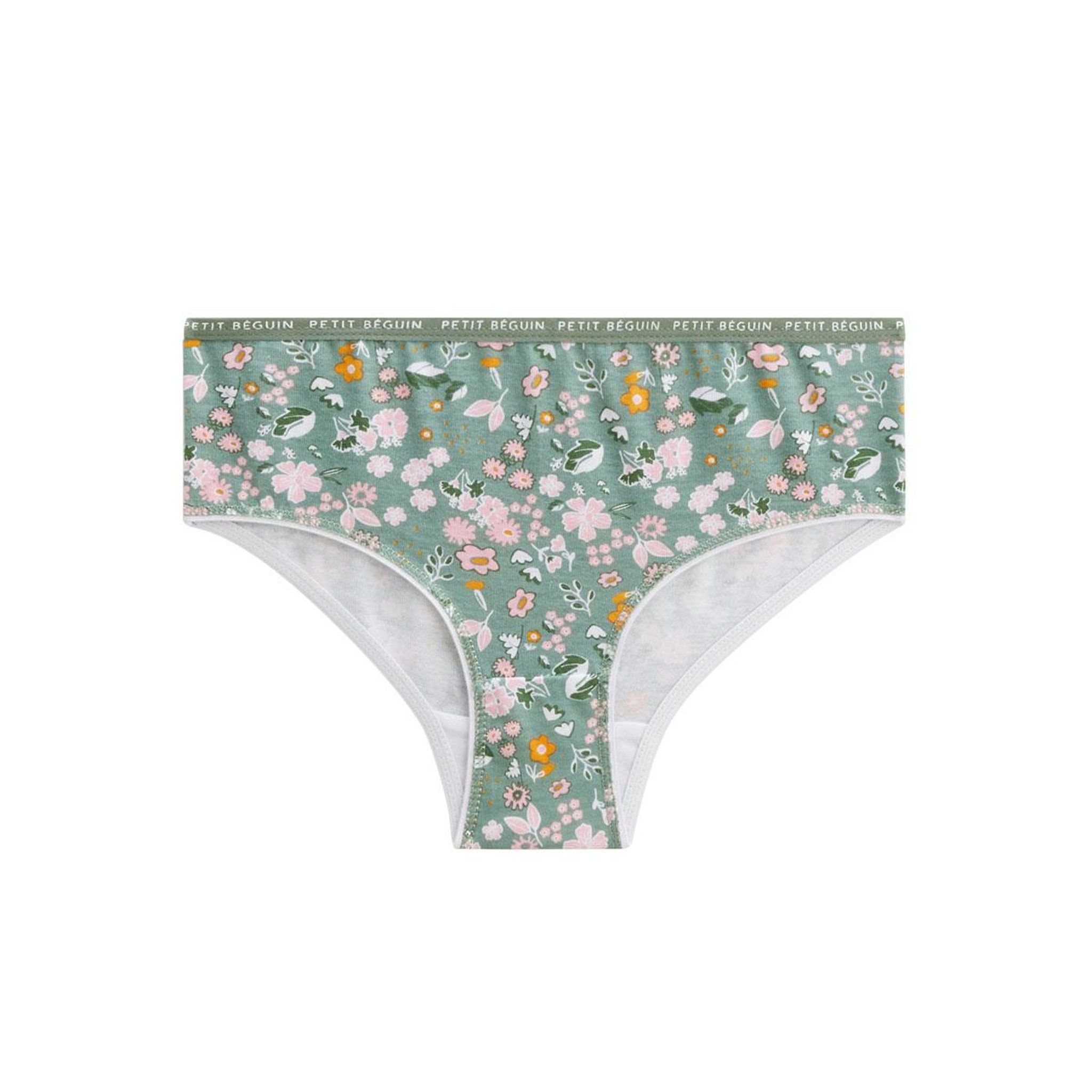 Voir la diapositive 3 : Petit Béguin Lot de 3 culottes fille Flower