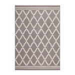 Paris Prix Tapis Imprimé Losange à Poils Courts  Lina  Taupe. Coloris disponibles : Marron