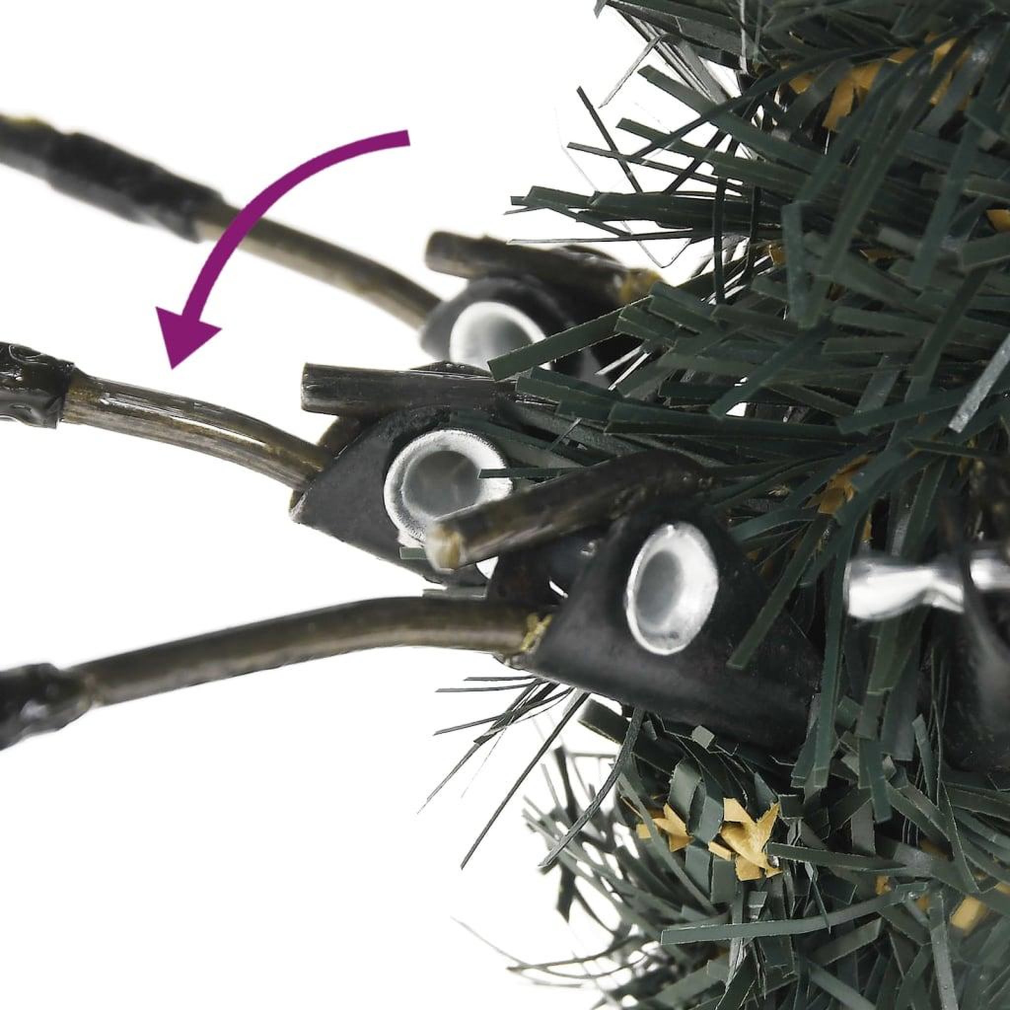 Voir la diapositive 4 : VIDAXL Sapin de Noël artificiel avec support Vert 150 cm PVC