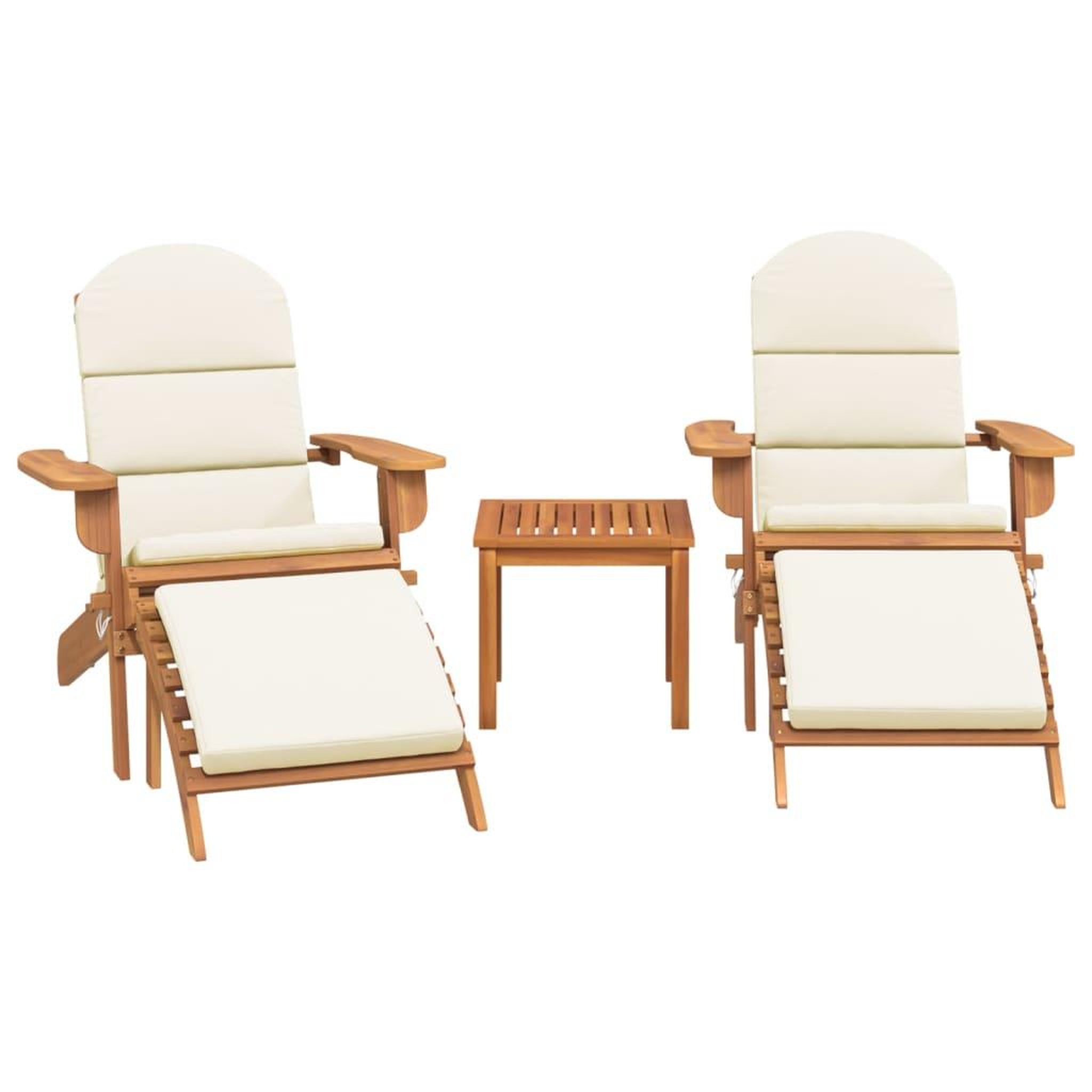 Voir la diapositive 3 : VIDAXL Ensemble de salon de jardin Adirondack 3 pcs bois acacia solide