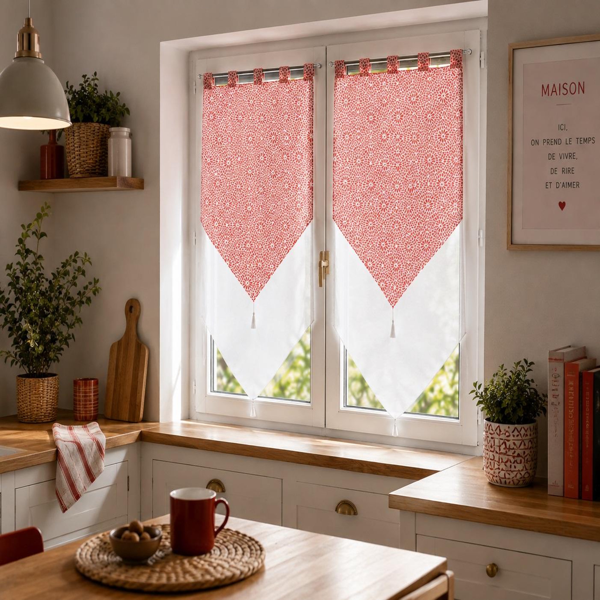 Voir la diapositive 3 : Eden Paire voilage double tunis design et moderne