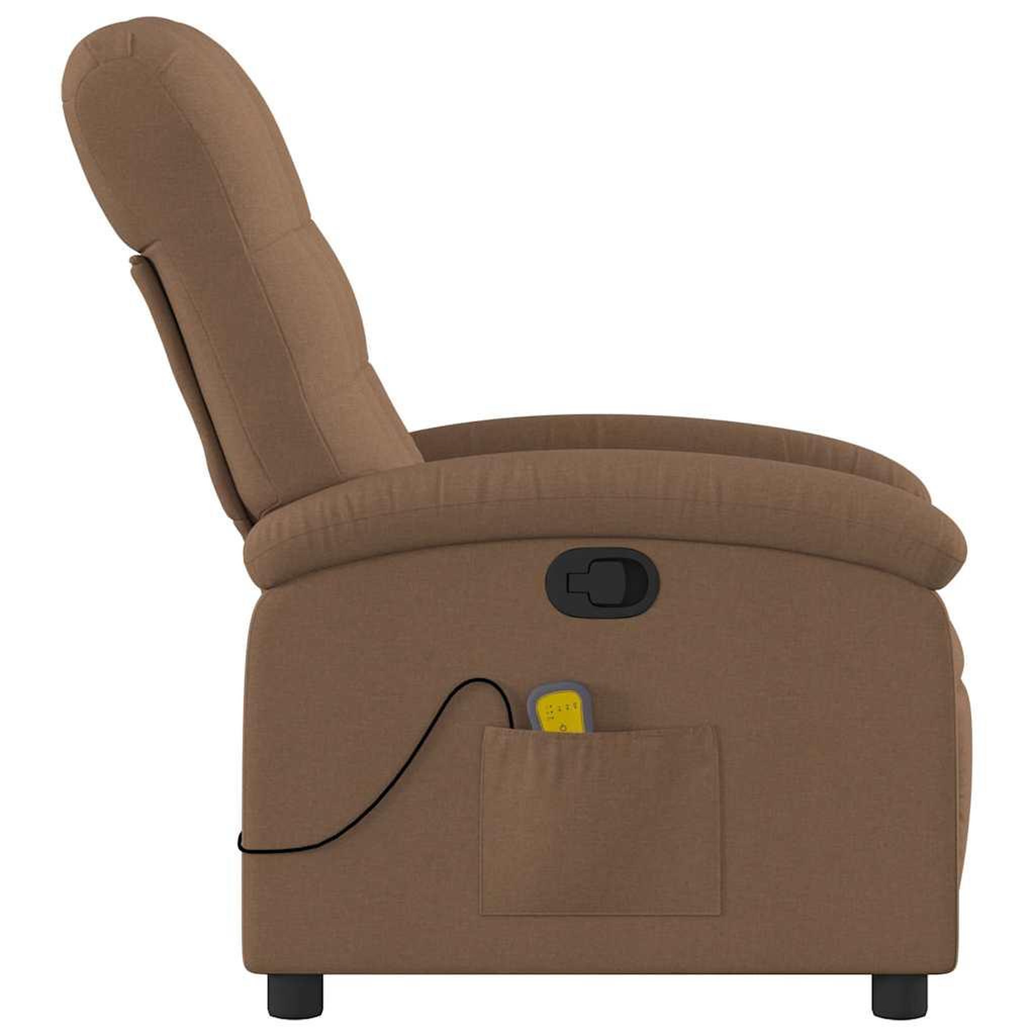 Voir la diapositive 5 : VIDAXL Fauteuil de massage inclinable Marron Tissu