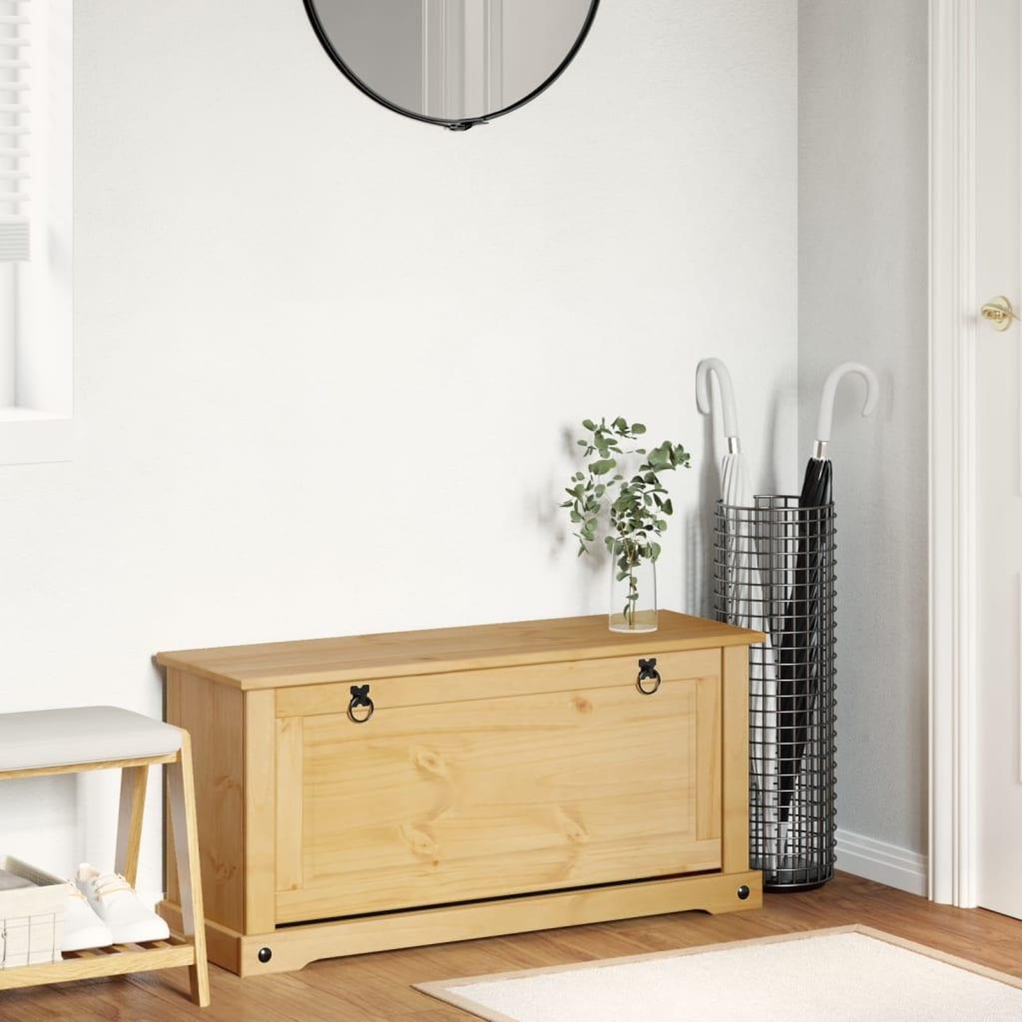 Voir la diapositive 3 : VIDAXL Armoire a chaussures  99x32x47 cm bois de pin massif
