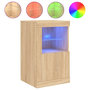 Voir la diapositive 2 : VIDAXL Armoire laterale avec lumieres LED chene sonoma