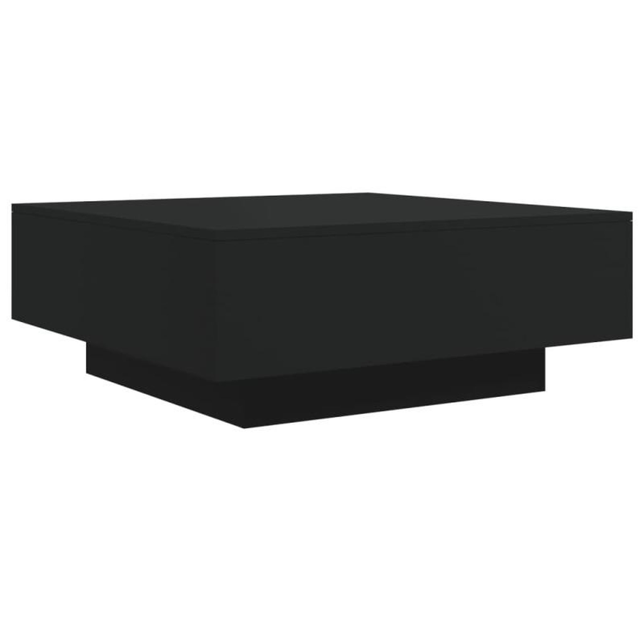 Voir la diapositive 2 : VIDAXL Table basse noir 80x80x31 cm bois d ingénierie