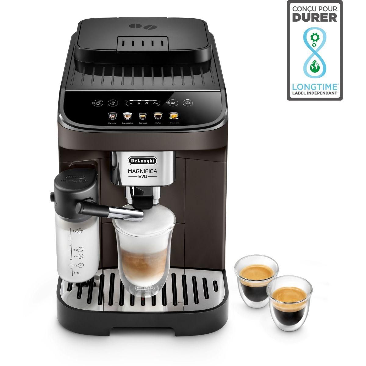 DELONGHI Expresso Broyeur Magnifica Evo ECAM293.61.BW My Latte marron