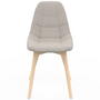 Voir la diapositive 3 : ID MARKET Lot de 6 chaises scandinaves GABY beige en tissu pour salle à manger