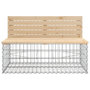 Voir la diapositive 3 : VIDAXL Banc de jardin design de gabion 103x70x65 cm bois massif de pin