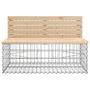 Voir la diapositive 3 : VIDAXL Banc de jardin design de gabion 103x70x65 cm bois massif de pin