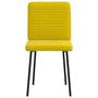 Voir la diapositive 4 : VIDAXL Chaises a manger lot de 6 jaune velours