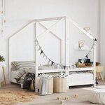 VIDAXL Cadre de lit pour enfant blanc 2x(70x140) cm bois de pin massif
