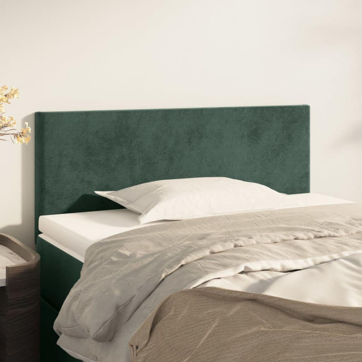 VIDAXL Tete de lit Vert fonce 100x5x78/88 cm Velours