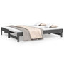 Voir la diapositive 2 : VIDAXL Lit coulissant sans matelas gris 2x(100x200) cm
