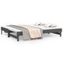 Voir la diapositive 2 : VIDAXL Lit coulissant sans matelas gris 2x(100x200) cm