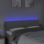 Voir la diapositive 3 : VIDAXL Tete de lit a LED Gris clair 144x5x78/88 cm Tissu