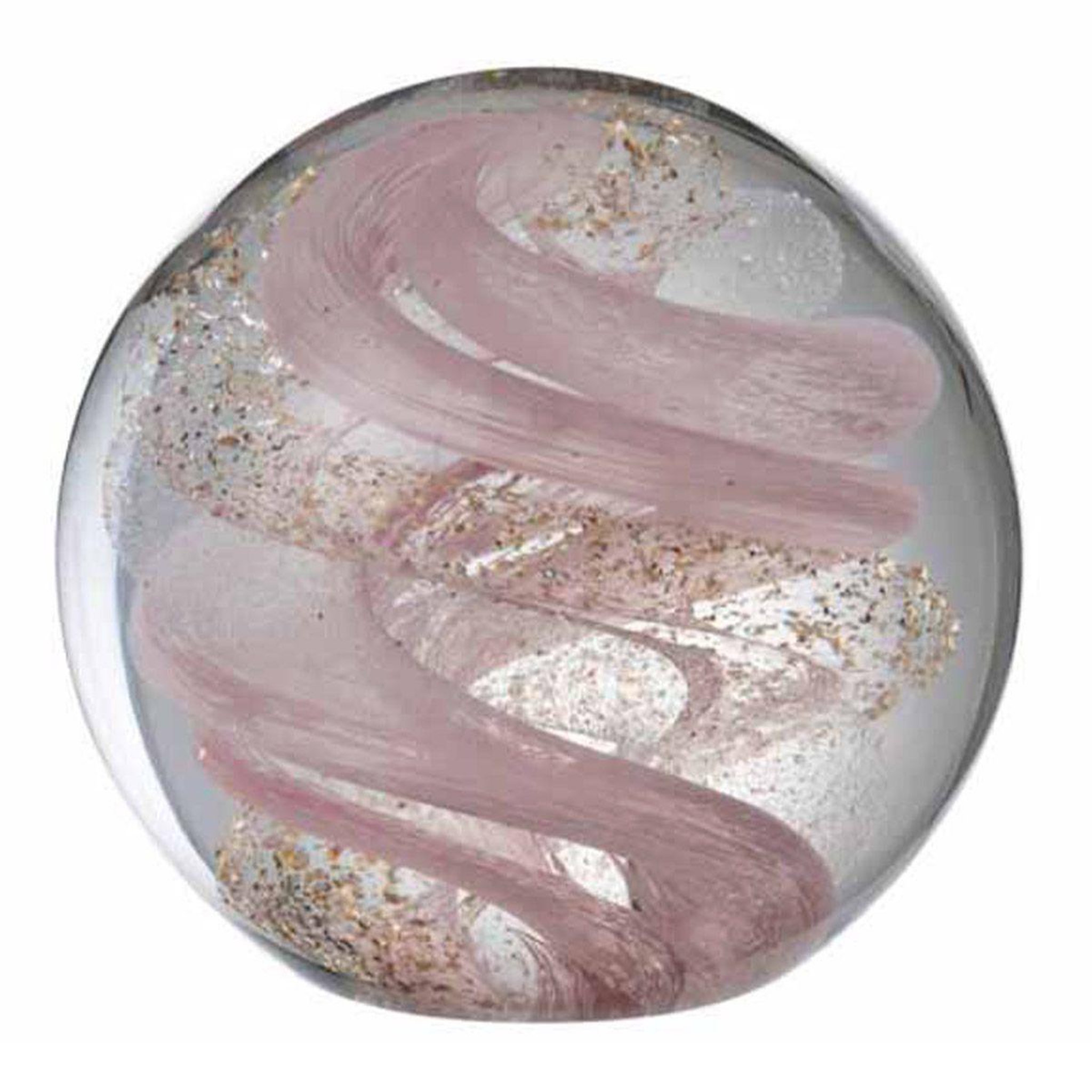 J-LINE Presse-papier en verre  guirlande  10cm rose & or