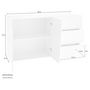 Voir la diapositive 4 : Buffet 2 portes 3 tiroirs L140cm VERONA