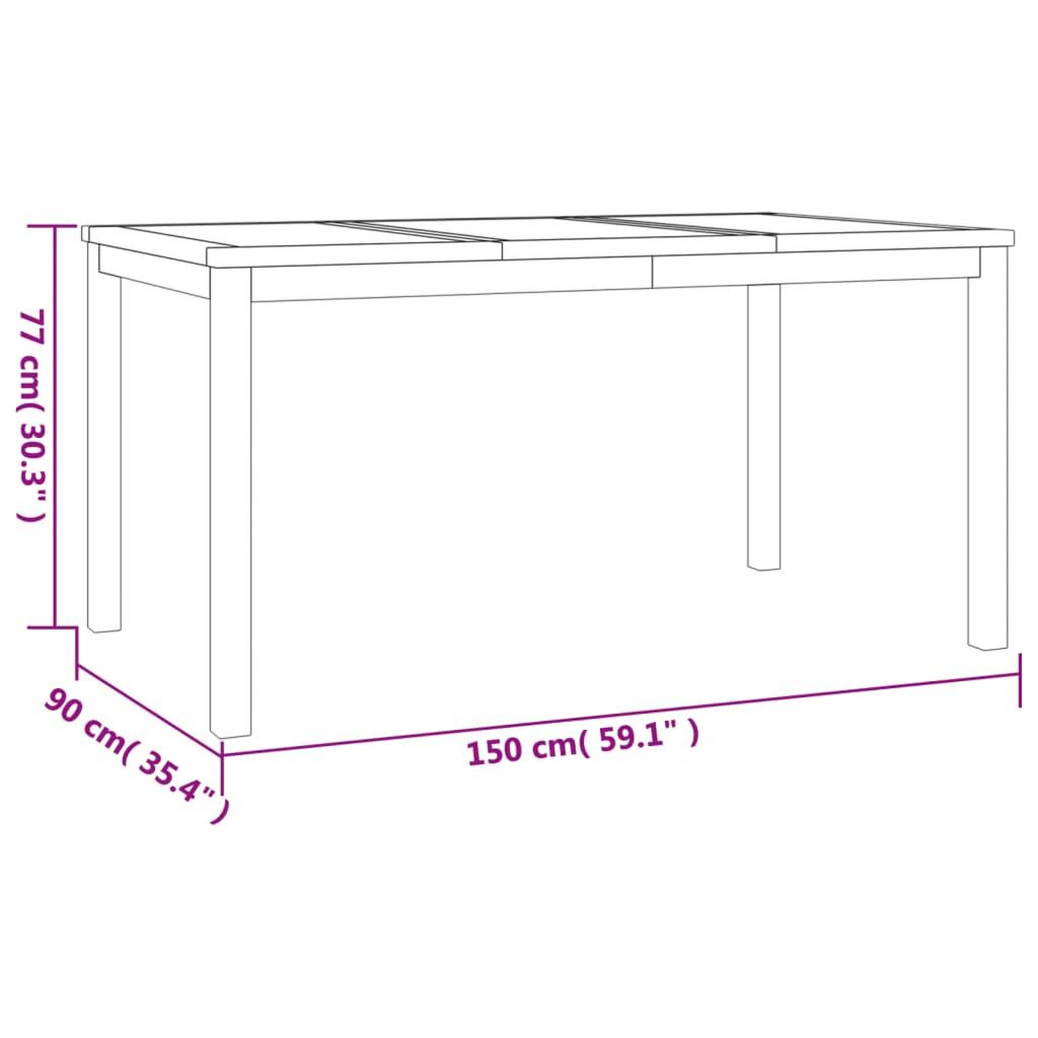 Voir la diapositive 6 : VIDAXL Ensemble a manger de jardin 4 pcs Bois de teck massif