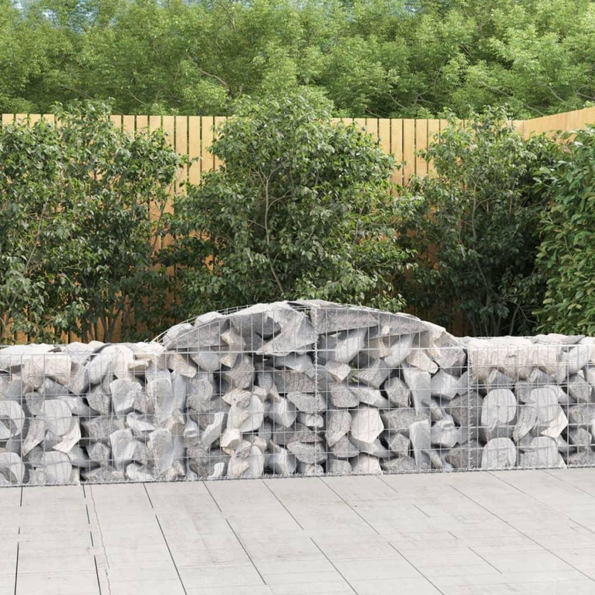 VIDAXL Panier de gabions arque 300x50x60/80 cm Fer galvanise