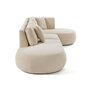 Voir la diapositive 5 : LISA DESIGN Santorini - canapé modulable d'angle droit - 5 places - en tissu texturé