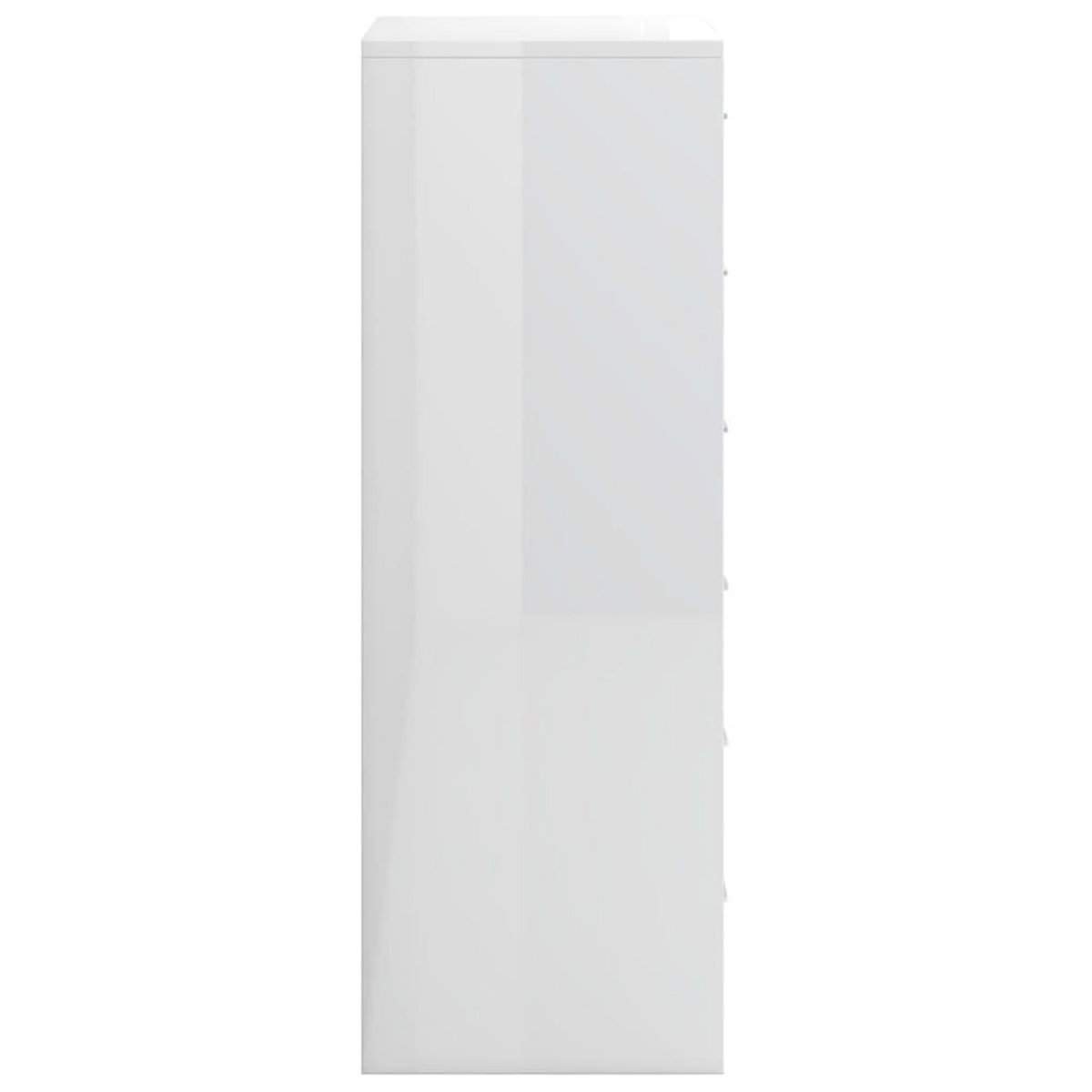 VIDAXL Buffet avec 6 tiroirs Blanc brillant 50x34x96cm Bois ingenierie