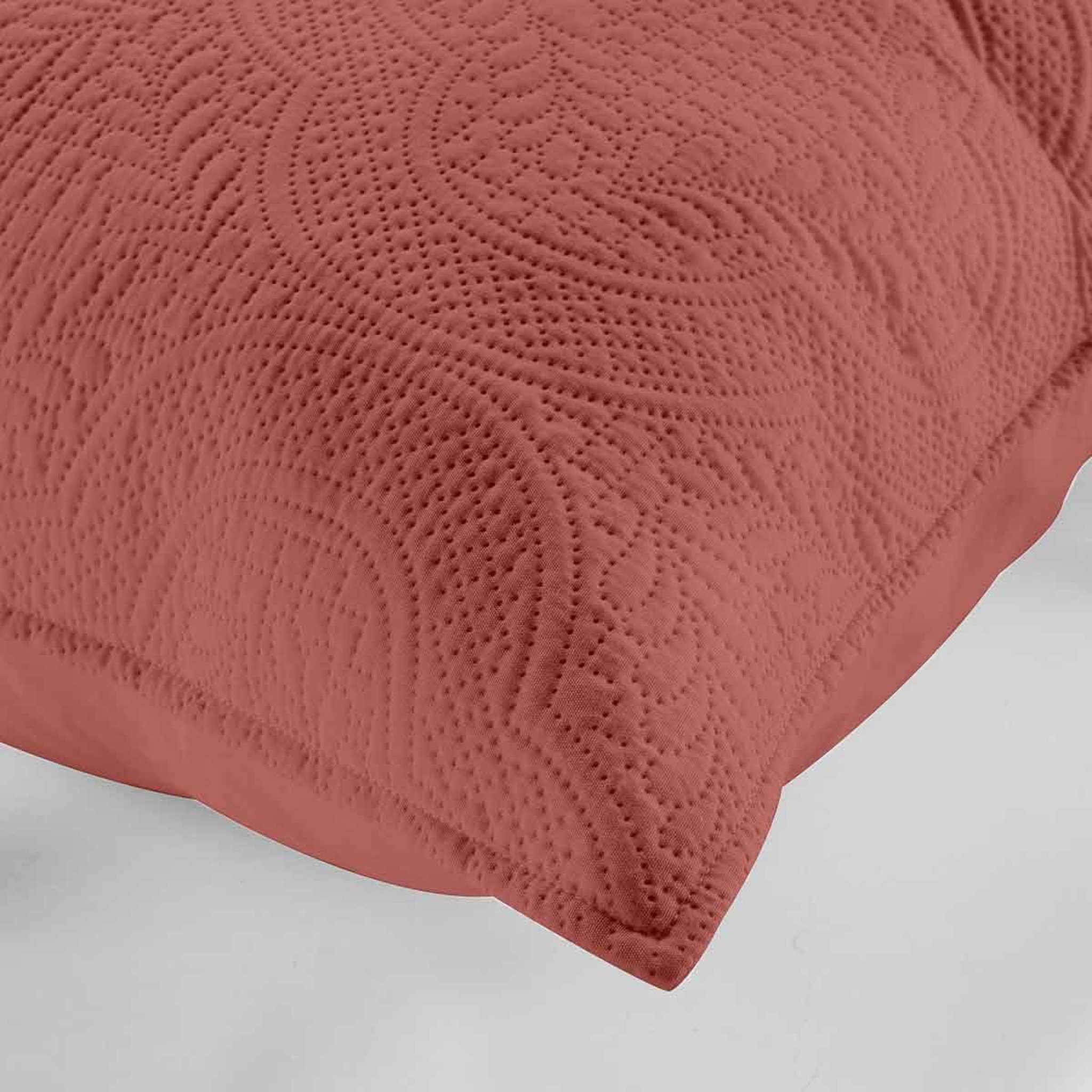 Voir la diapositive 4 : Douceur d'Intérieur Housse de coussin  romane  60x60cm terracotta