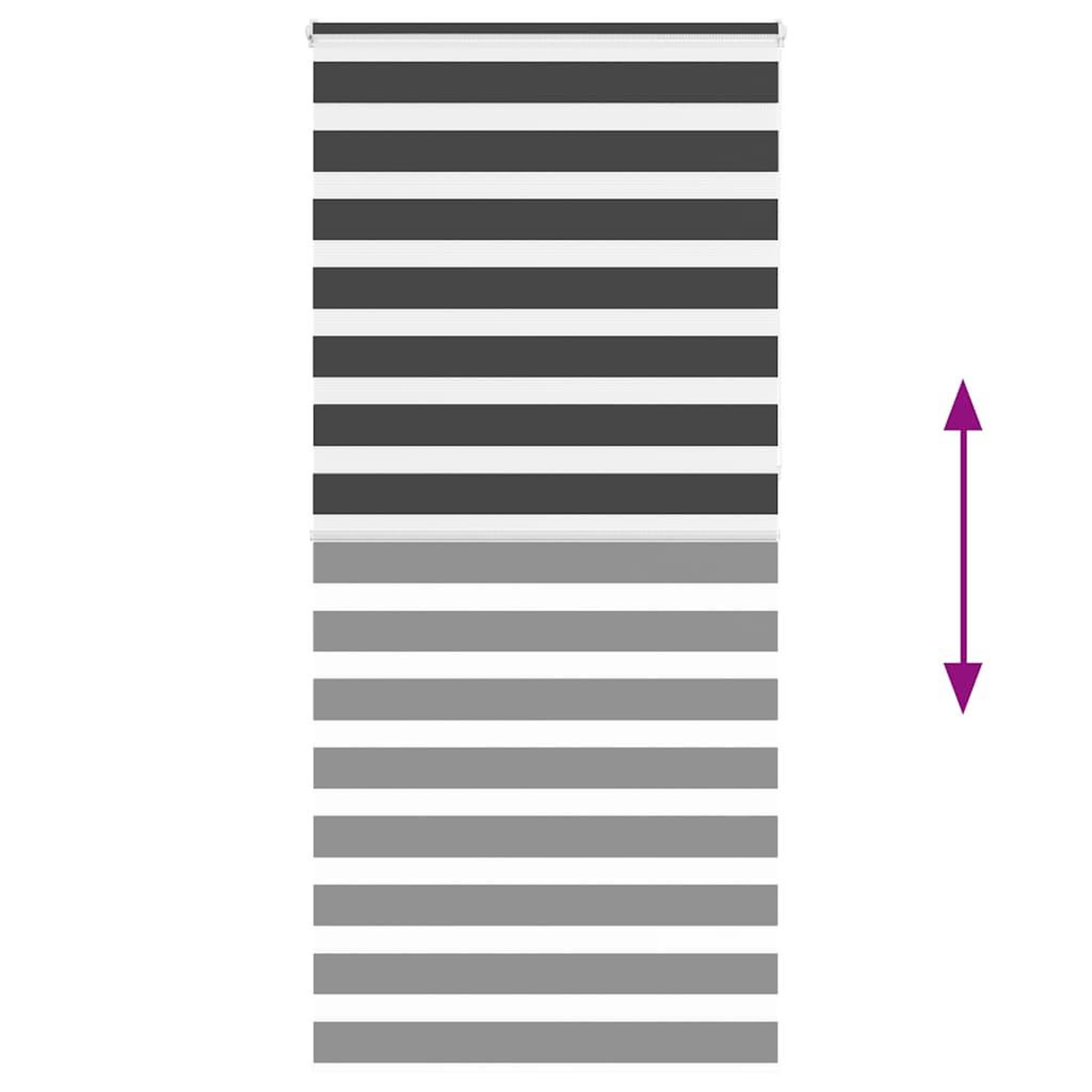 Voir la diapositive 5 : VIDAXL Store zebre noir 100x230 cm largeur du tissu 95,9 cm polyester