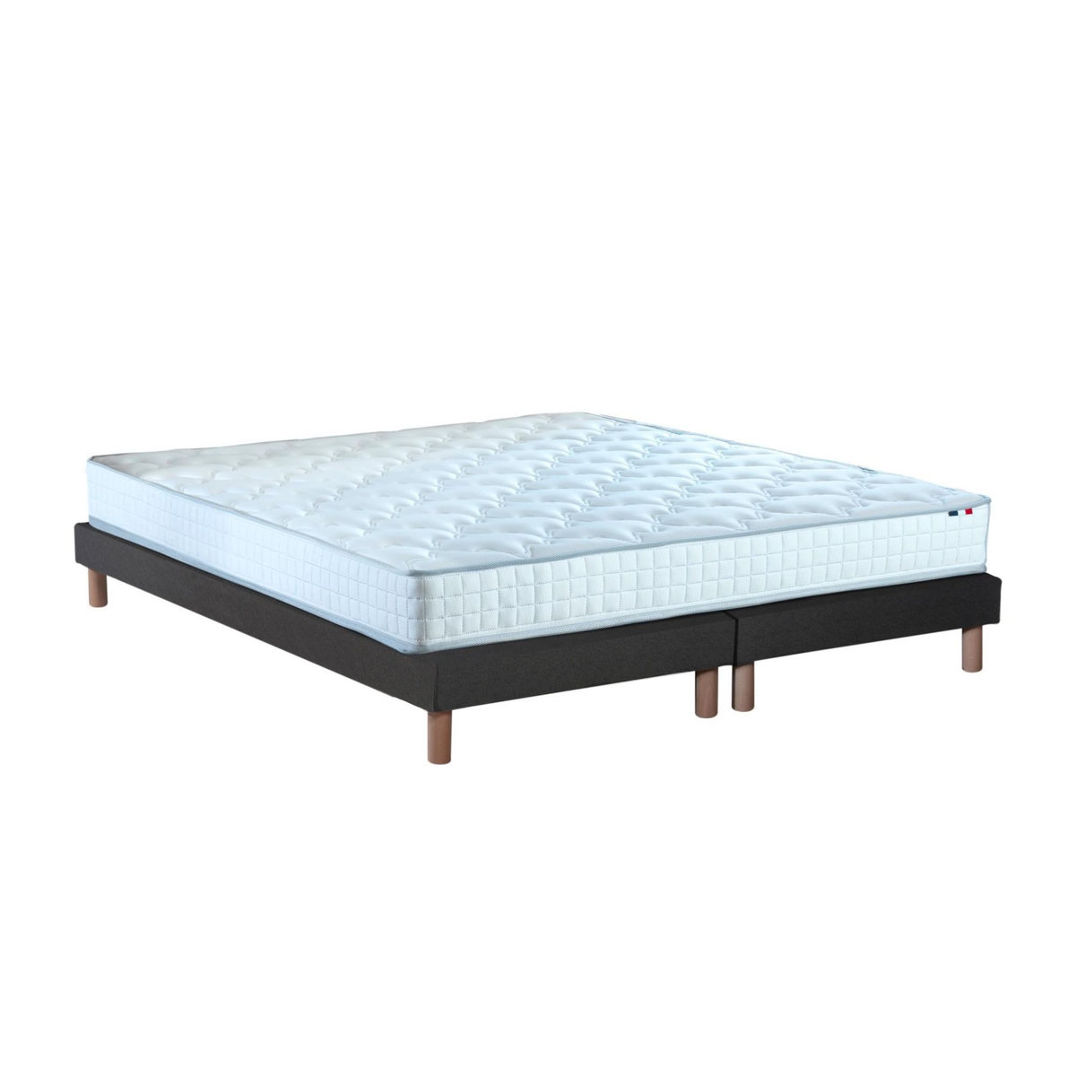 IDLITERIE Ensemble matelas à ressorts 5 zones ÉTOILE avec sommier - confort français
