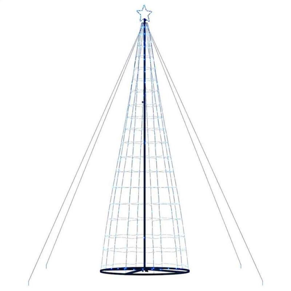 VIDAXL Arbre de Noël lumineux conique 1534 LED bleu 503 cm