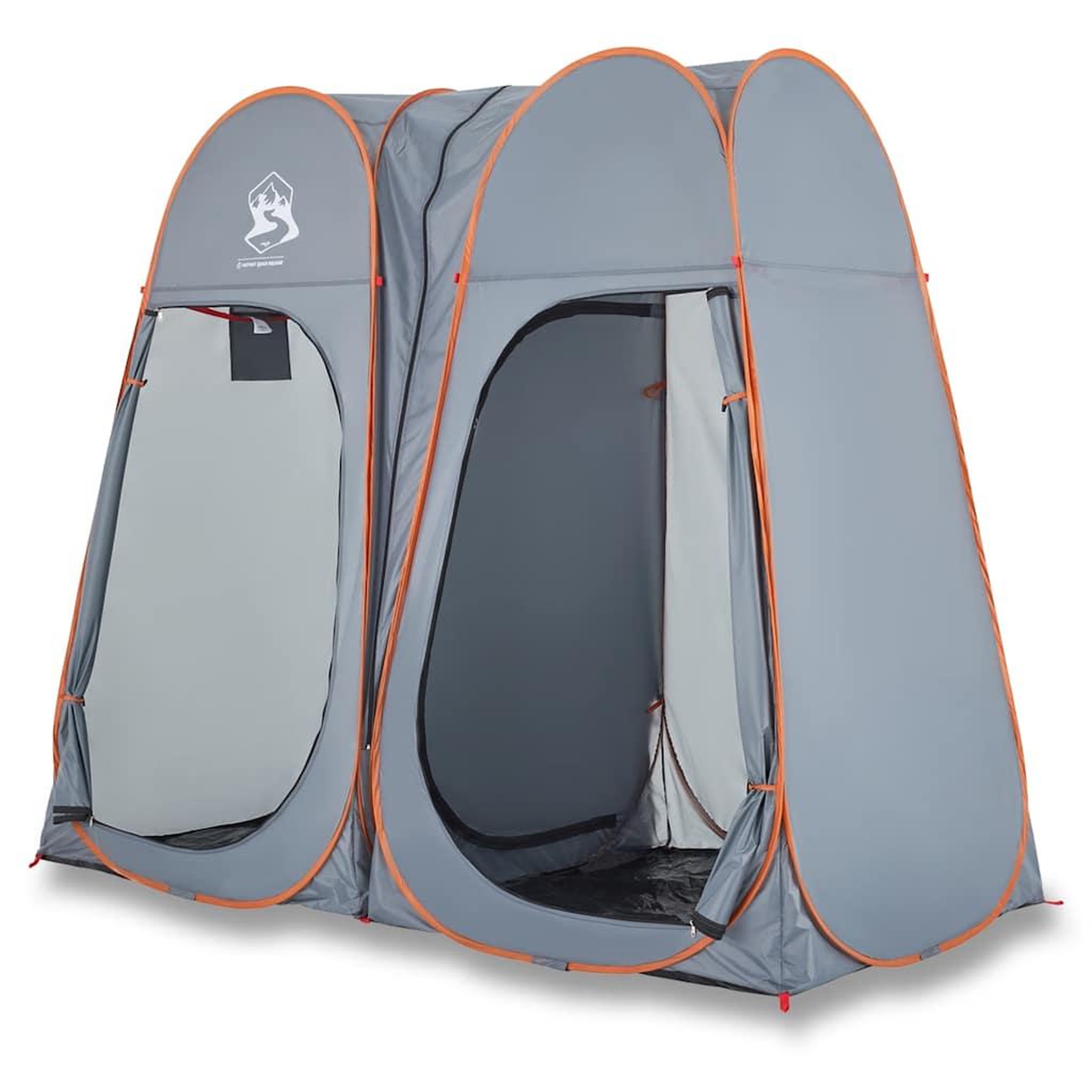 Voir la diapositive 2 : VIDAXL Tente d'intimite gris et orange escamotable impermeable
