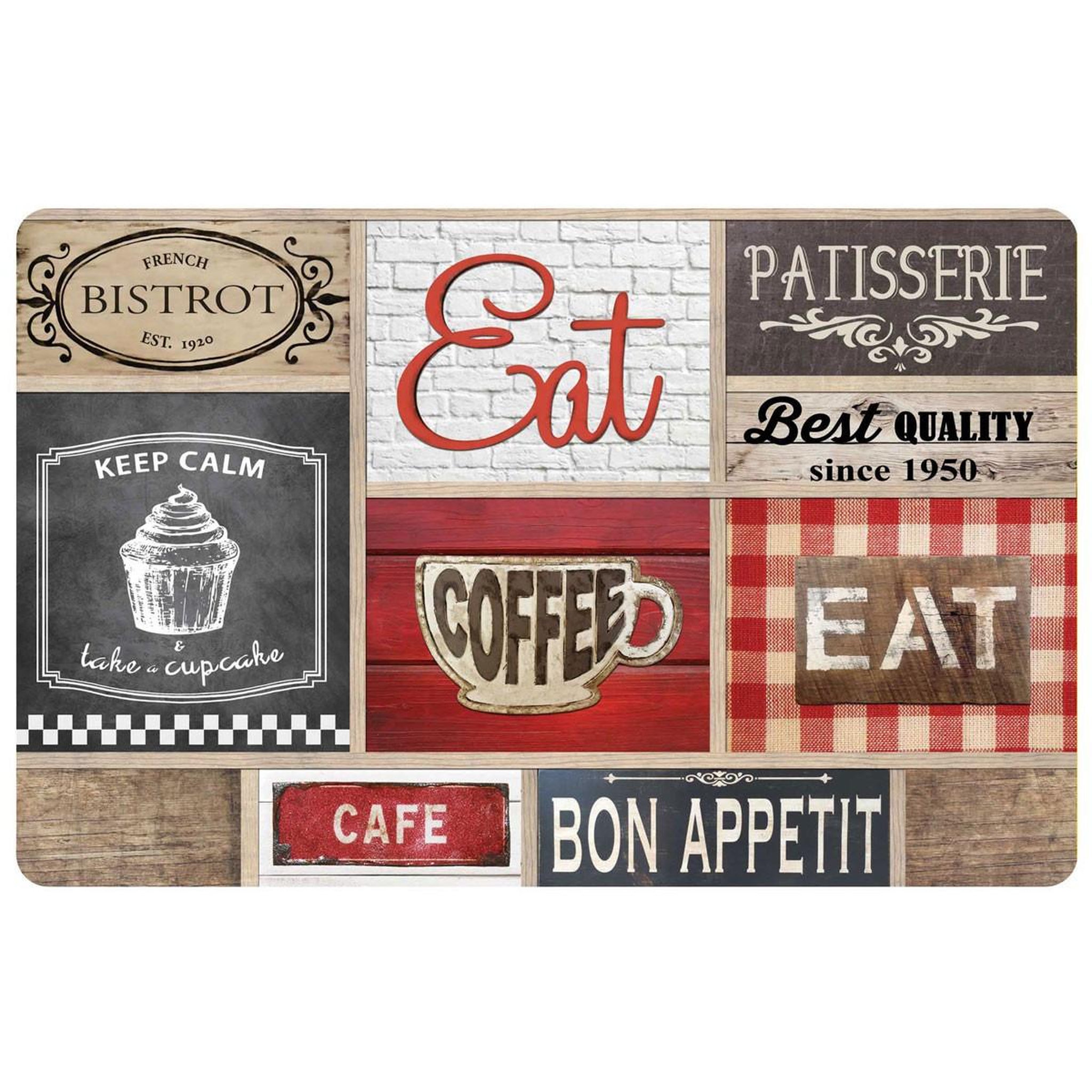 Douceur d'Intérieur Set de table  coffee shop  28x44cm multicolore