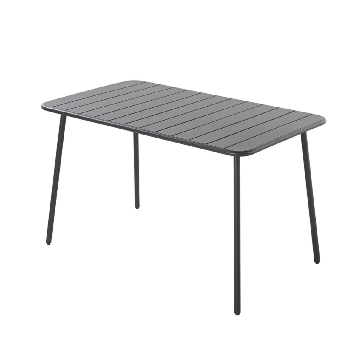 CONCEPT USINE Ensemble table et chaises gris foncé 4-6 places BERGAME