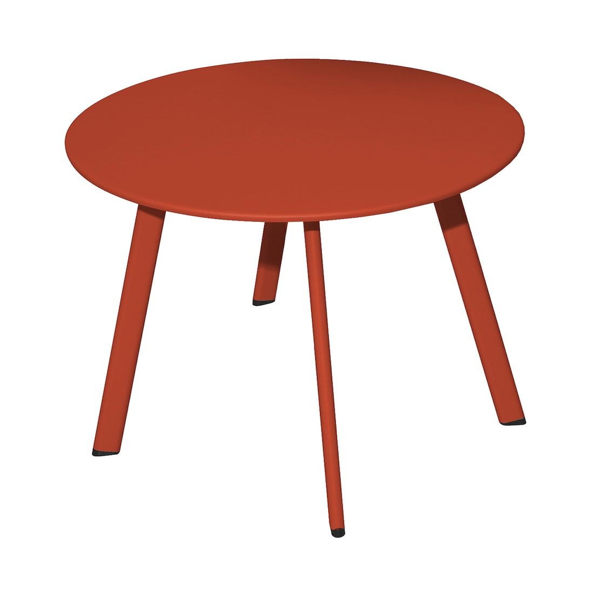 Proloisirs Table basse ronde en acier - MASSAÏ Ø 40 - Coloris terra
