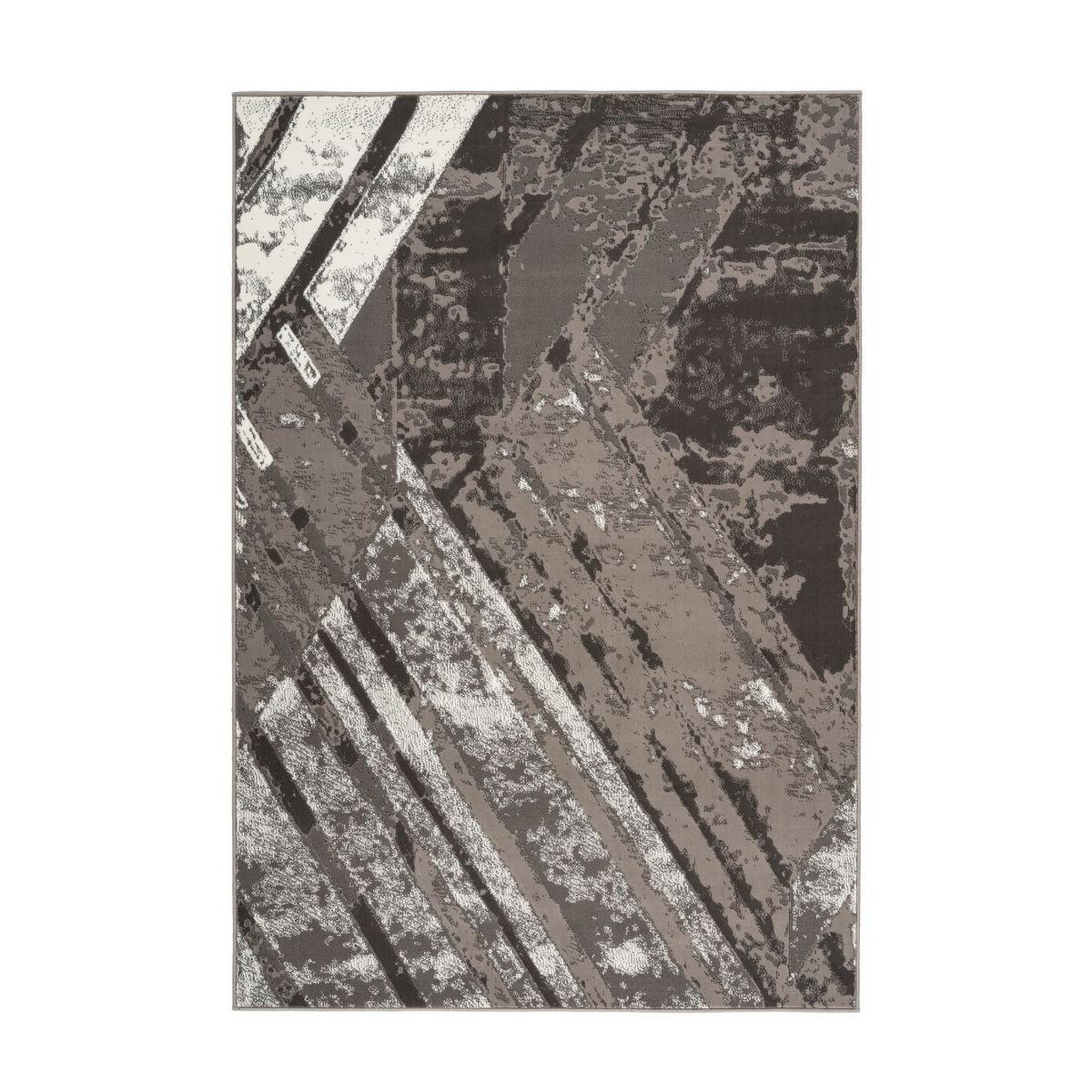 Voir la diapositive 1 : Paris Prix Tapis Vintage à Poils Courts  Esperanto IV  Gris & Crème