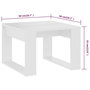 Voir la diapositive 6 : VIDAXL Table d'appoint Blanc 50x50x35 cm Bois d'ingenierie