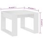 Voir la diapositive 6 : VIDAXL Table d'appoint Blanc 50x50x35 cm Bois d'ingenierie