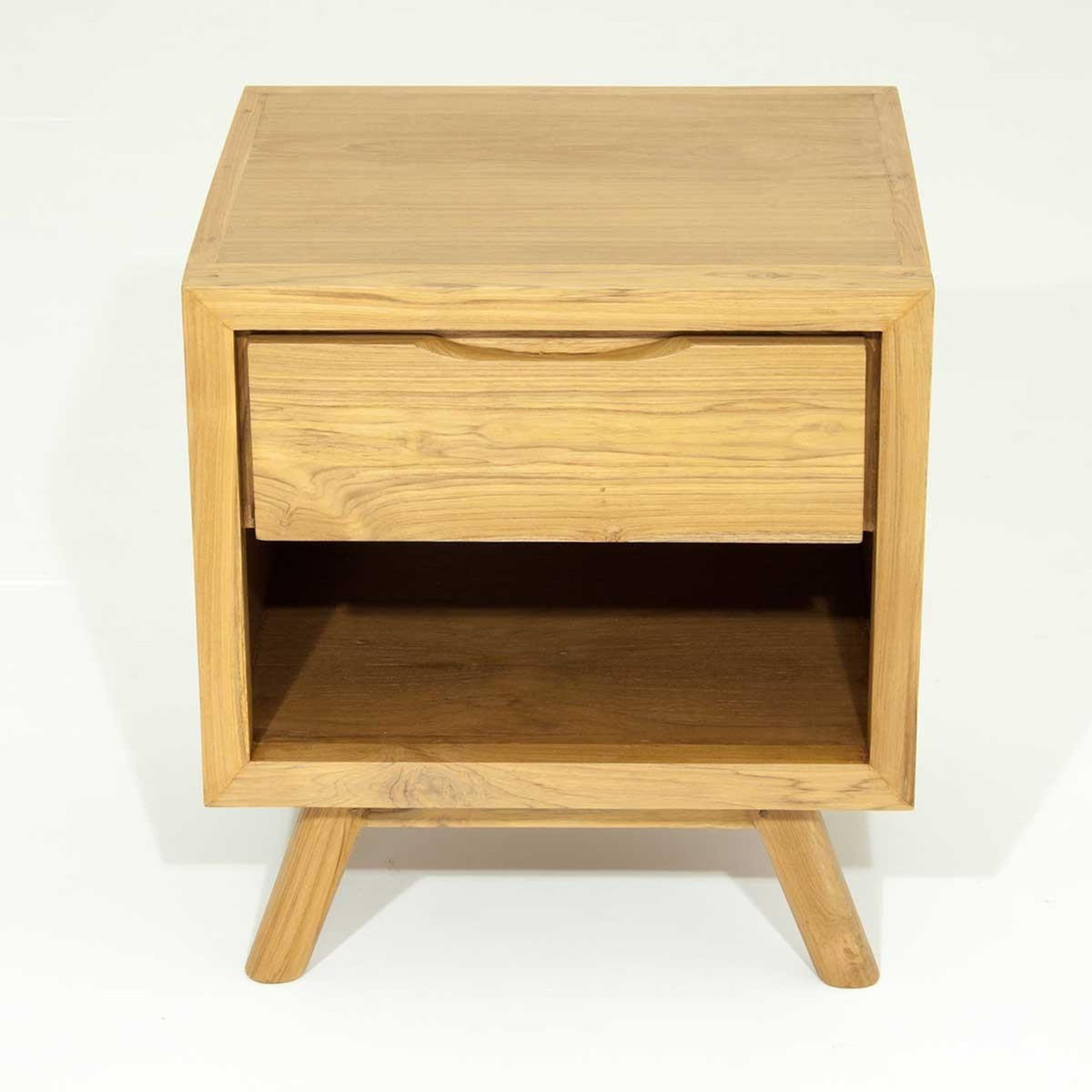 Paris Prix Table de Chevet 1 Tiroir  Fitees  50cm Naturel