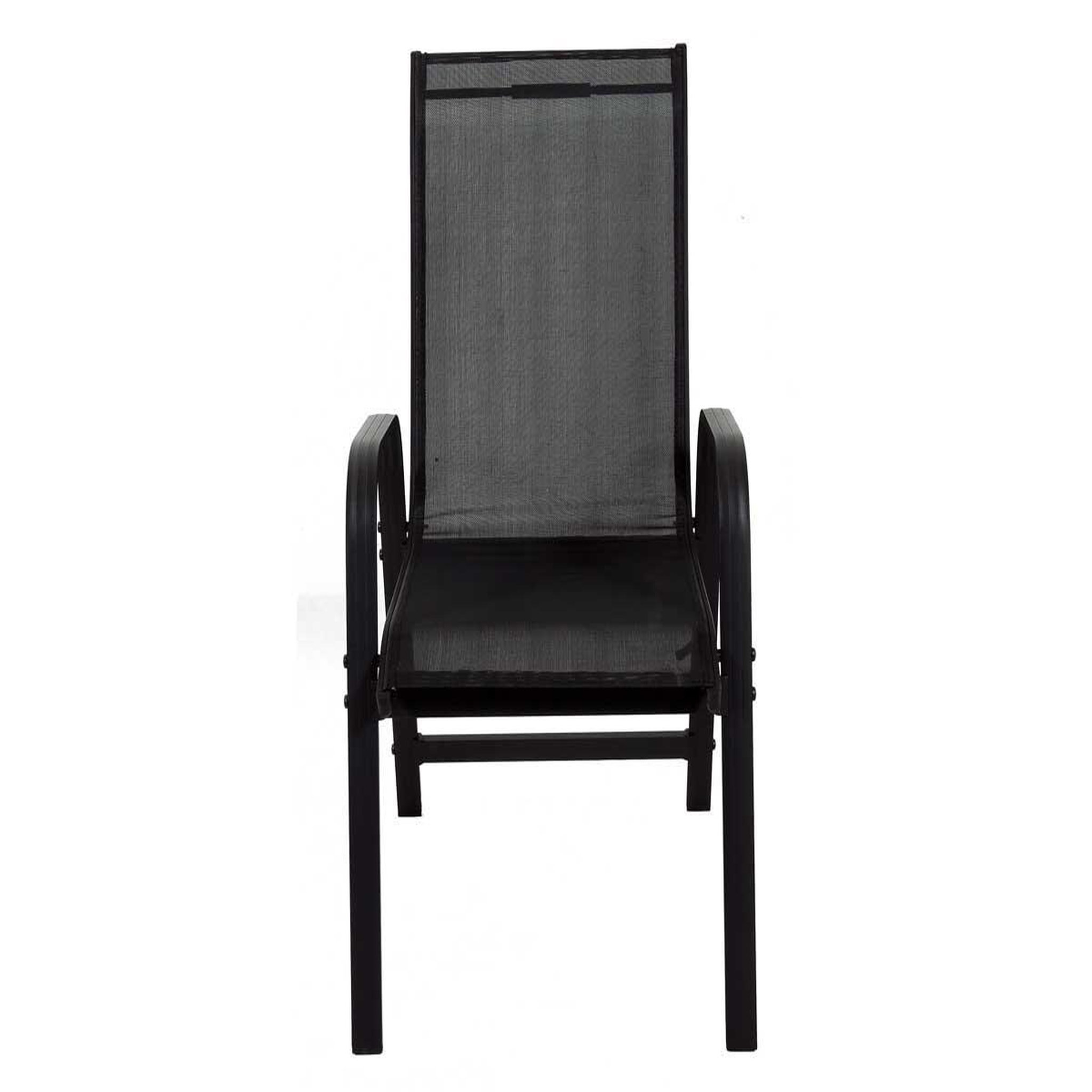 Voir la diapositive 3 : Habitat et Jardin Lot de 2 fauteuils de jardin  Porto  alu/textilène - Noir