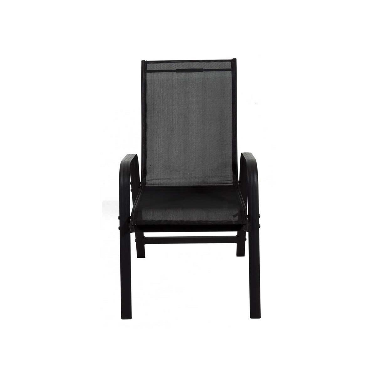 Habitat et Jardin Lot de 2 fauteuils de jardin  Porto  alu/textilène - Noir
