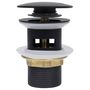 Voir la diapositive 3 : VIDAXL Drain a poussoir avec debordement Noir 6,4x6,4x9,1 cm
