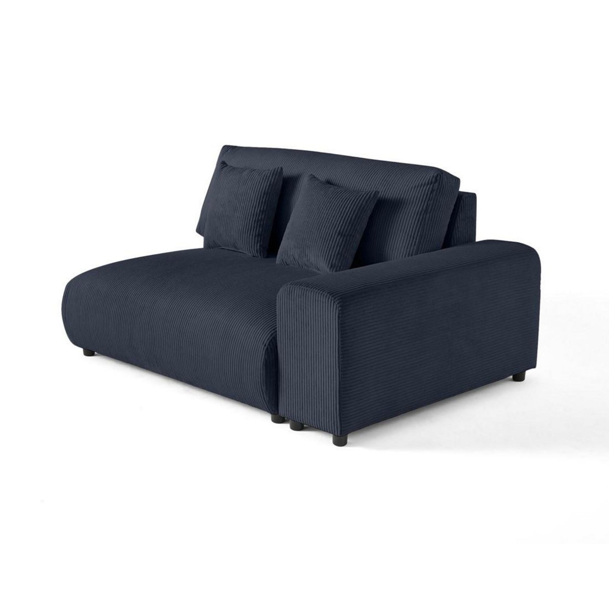 LISA DESIGN Garance - module d'assise 2 places avec accoudoir droit - en velours côtelé