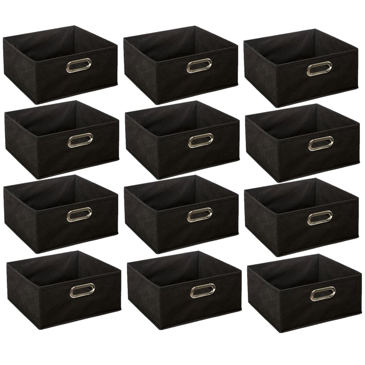 TOILINUX Lot de 12 Boites de rangement en tissu