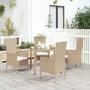 Voir la diapositive 1 : VIDAXL Chaises de jardin avec coussins lot de 4 Resine tressee Beige