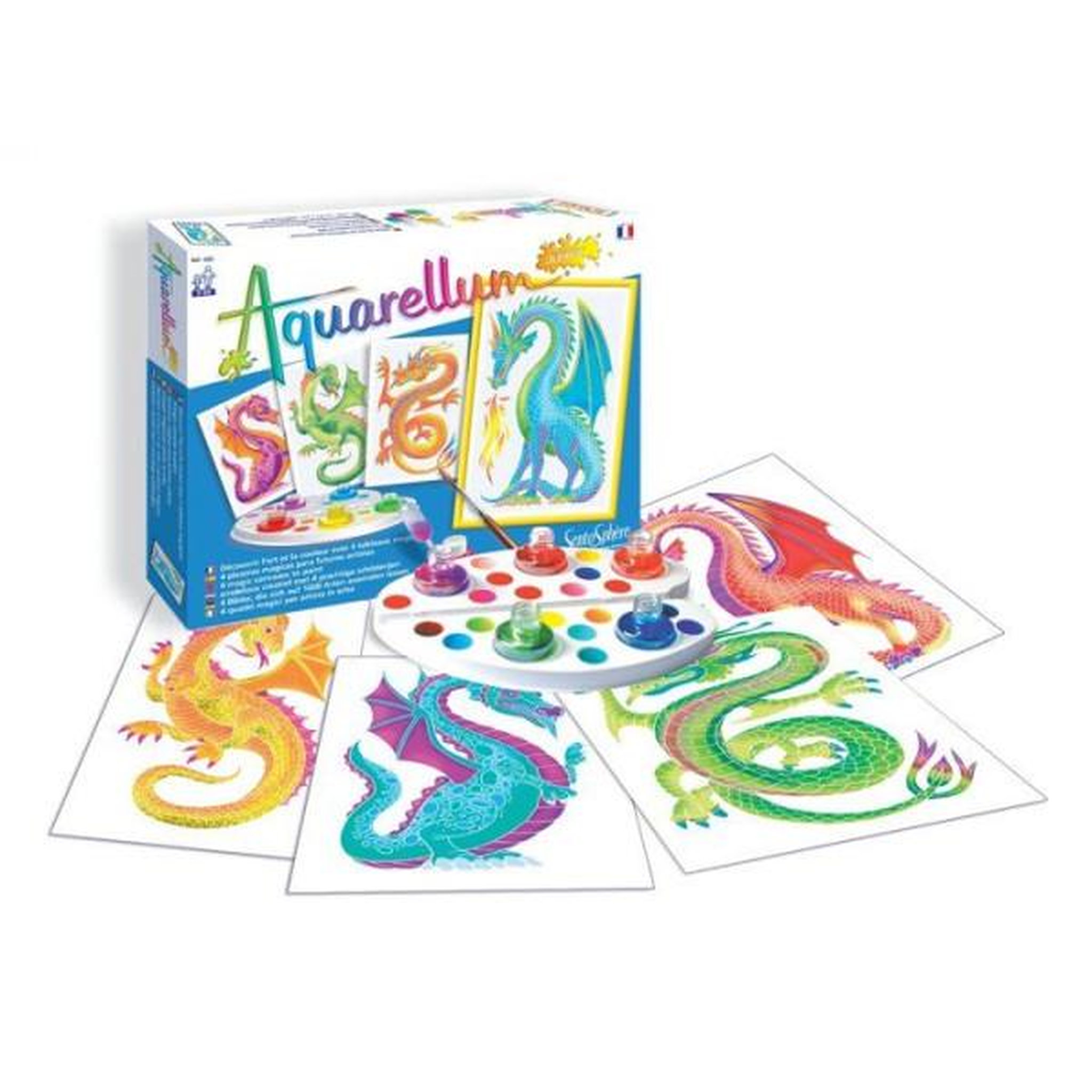 Sentosphere Peinture aquerelle - sentosphere - aquarellum junior - dragons - 5 couleurs - sertissage sur papier vélin - des 7 ans